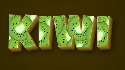 Julliette Nude Kiwi Fruit 3D Text Effect Generator