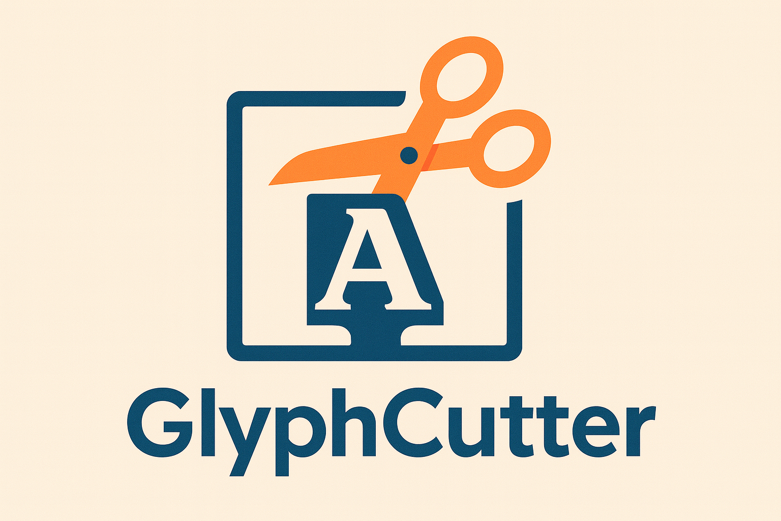 GlyphCutter logo showing the glyph extraction tool