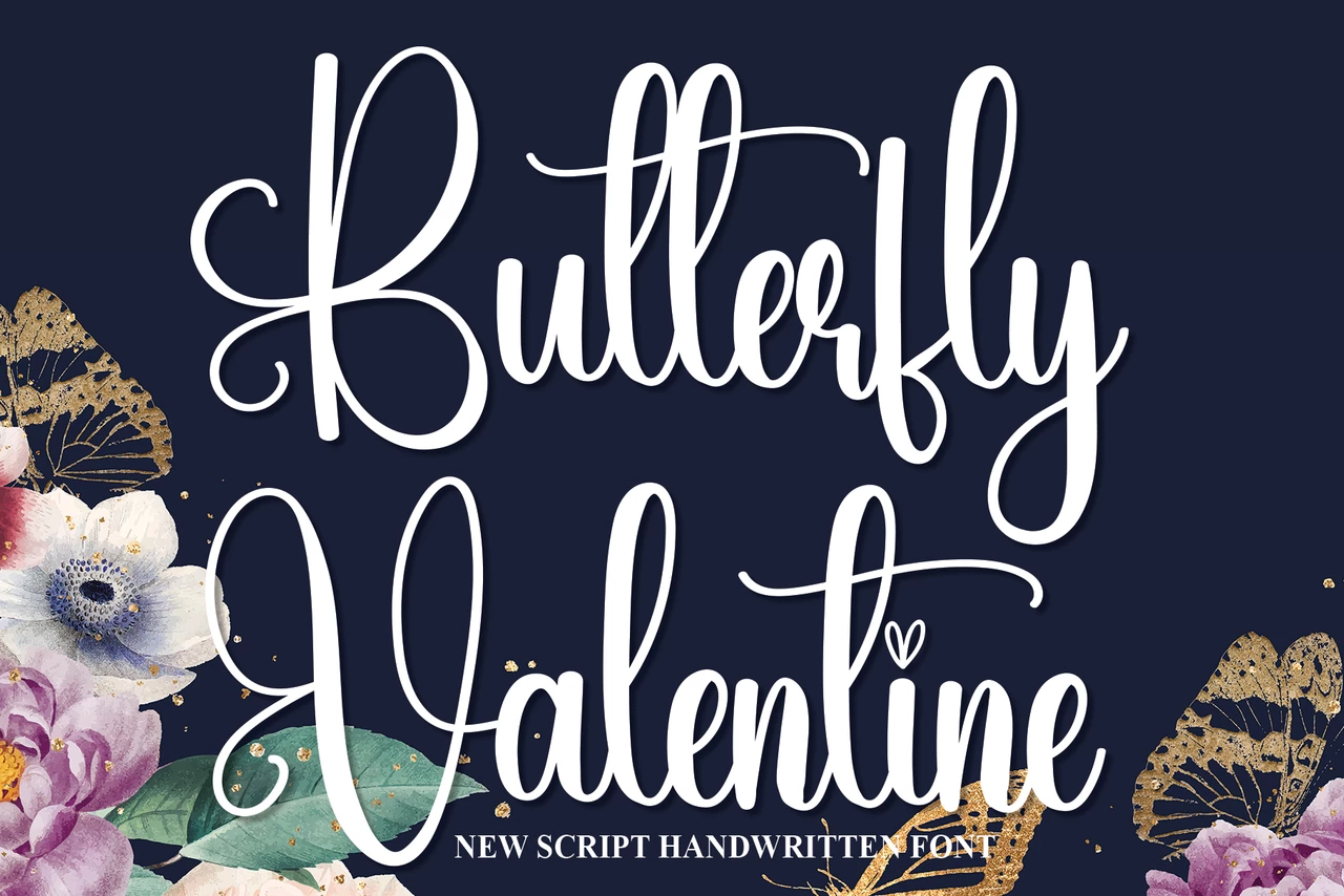 Butterfly Valentine Regular Yazı Karakteri