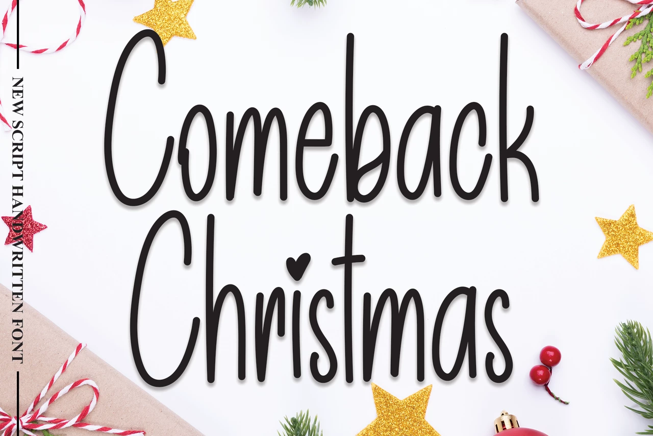 Comeback Christmas Regular Police d'écriture
