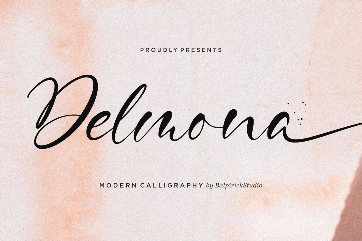 Delmona Regular Caratteri tipografici