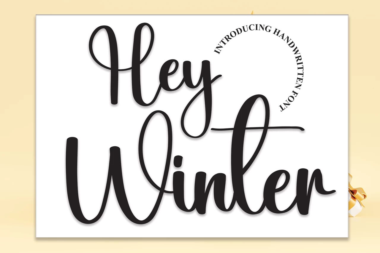 Hey Winter Regular Caratteri tipografici