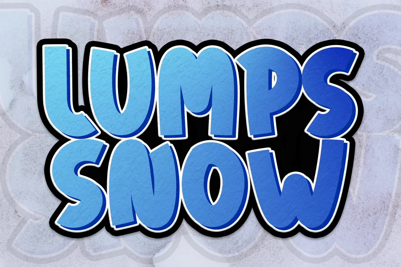 Lumps Snow Regular Police d'écriture