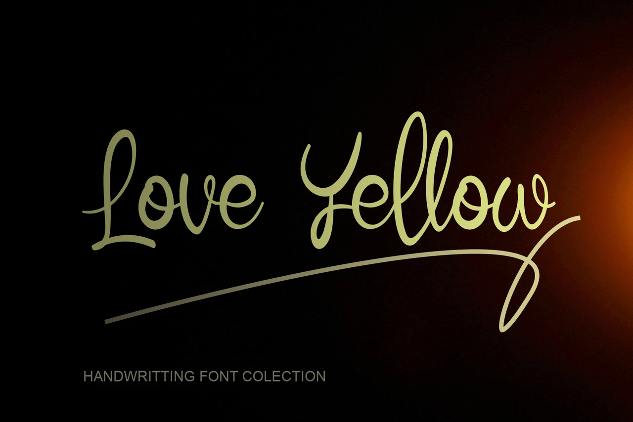 Love Yellow Regular Caratteri tipografici