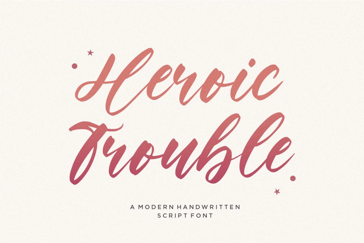 Heroic Trouble Regular Tipo de letra