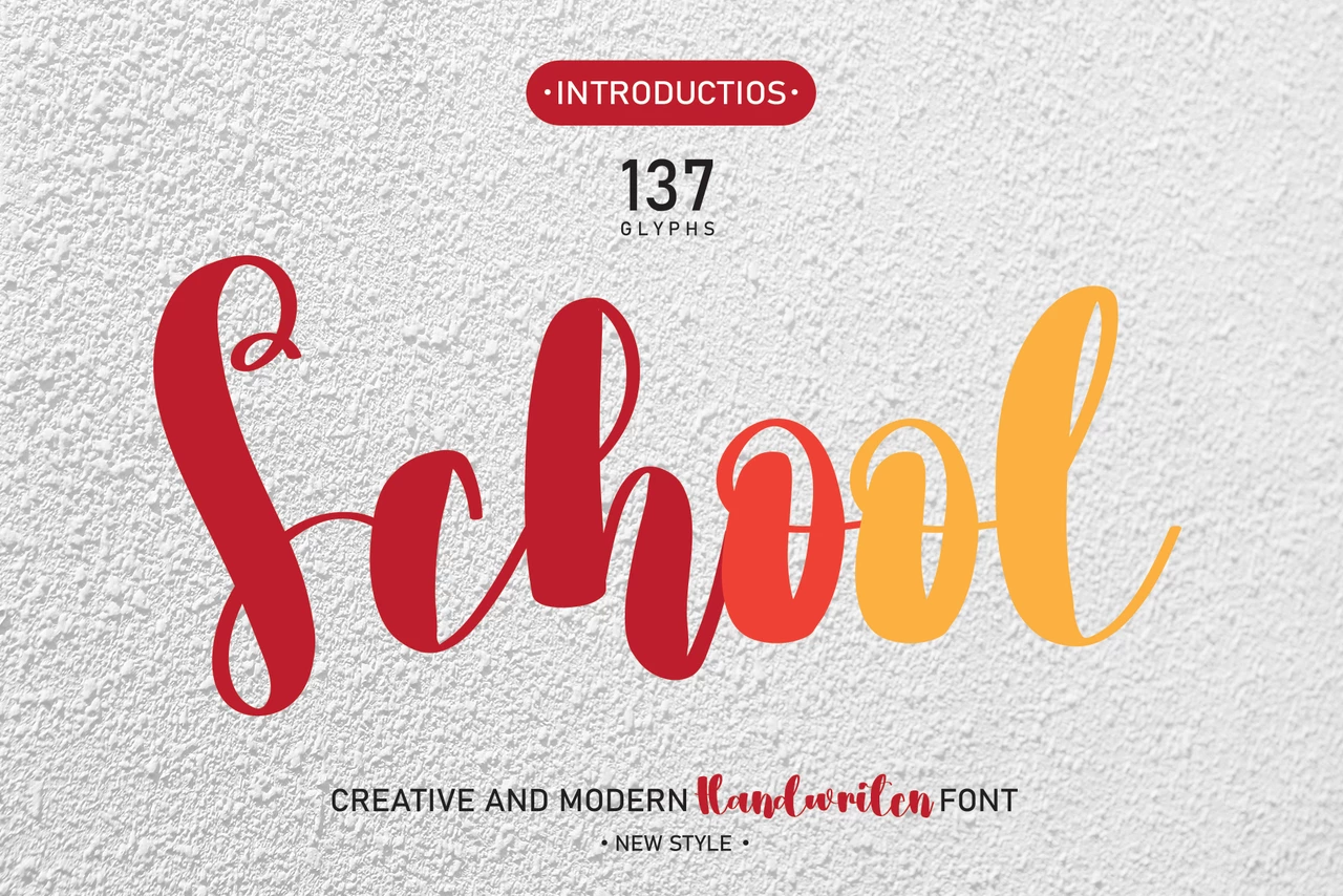 School Regular Tipo de fuente