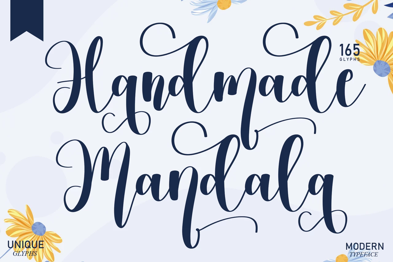 Handmade Mandala Regular Police d'écriture