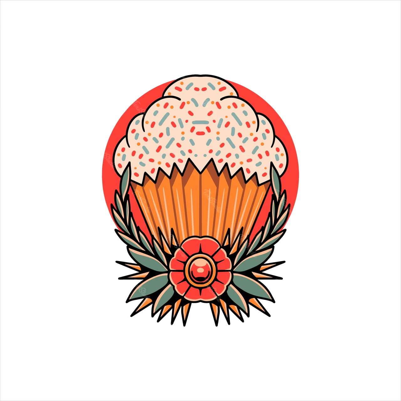 Vintage Cupcake Design