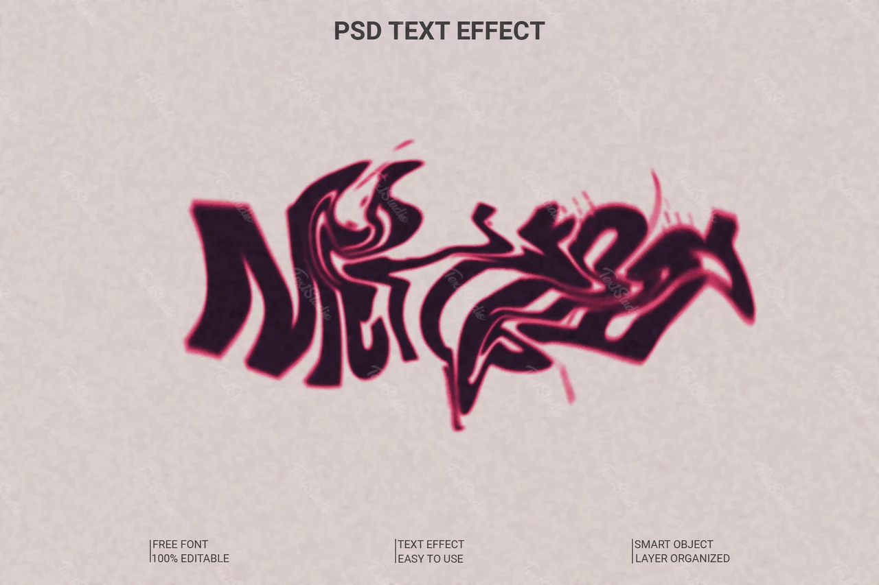 Gesmolten tekststijl effect