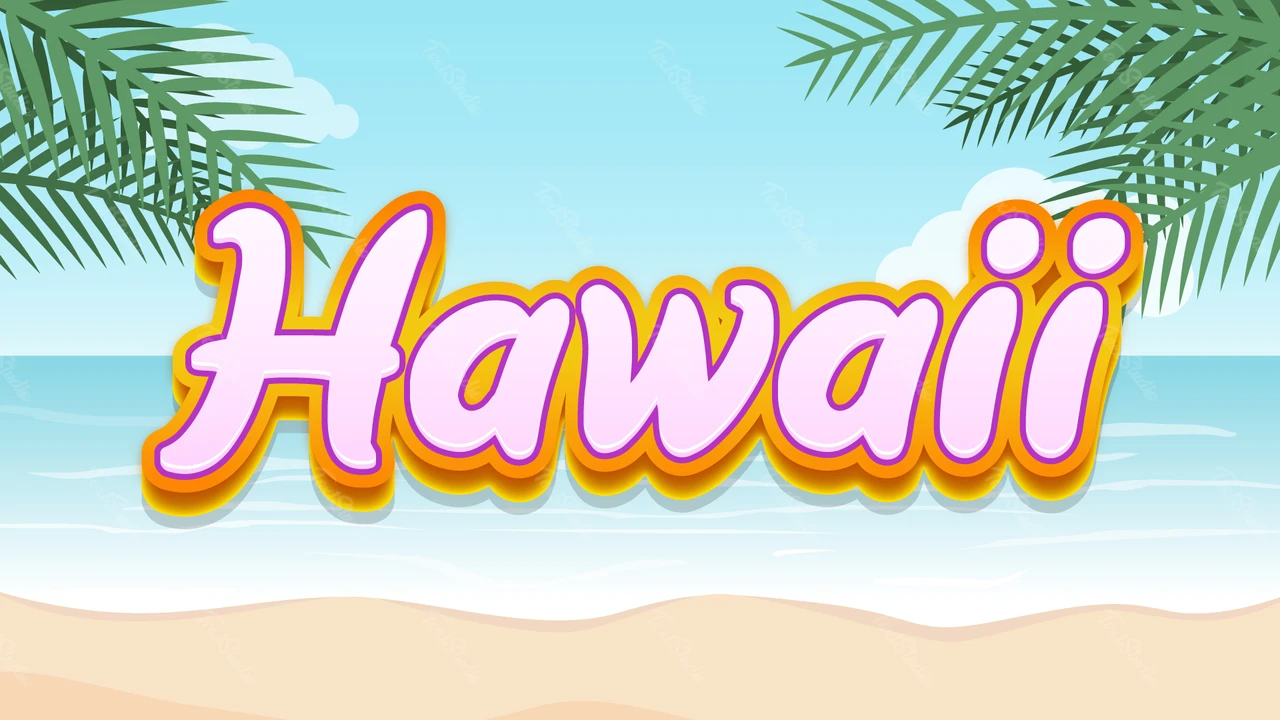 Hawaii Text Effect