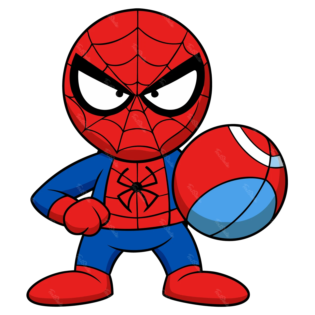 Cartoon Superhero Character Illustration