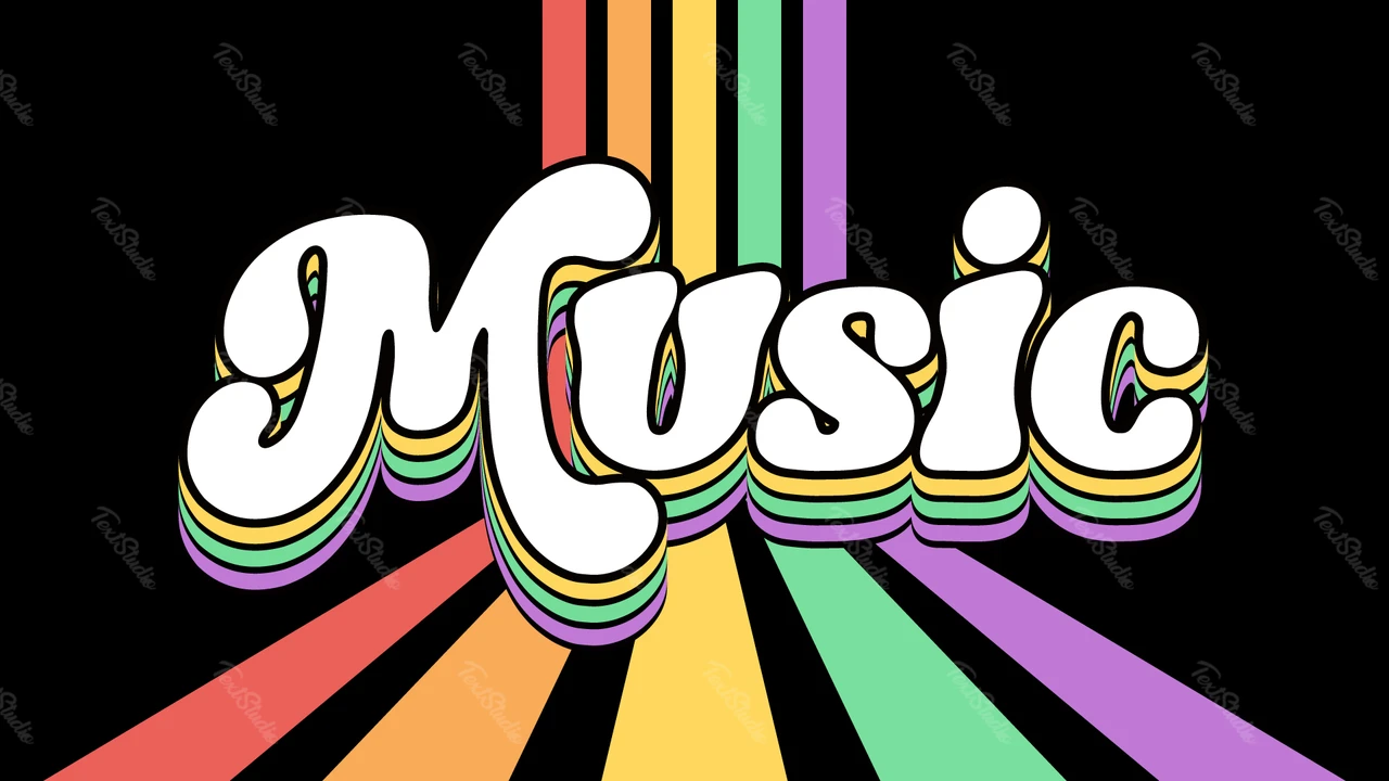 Czcionka muzyczna w stylu retro