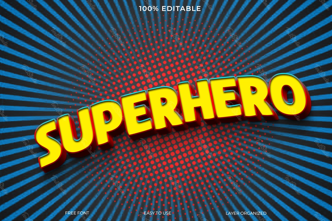 Superheld tekststijl effect