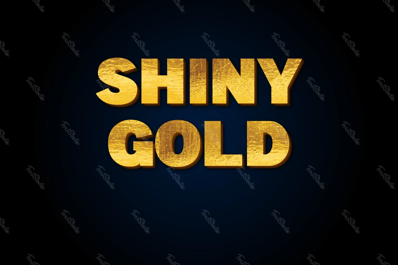 Estilo de texto dorado brillante