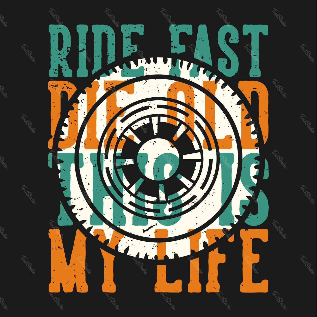 Camiseta de motocicleta vintage com design desgastado