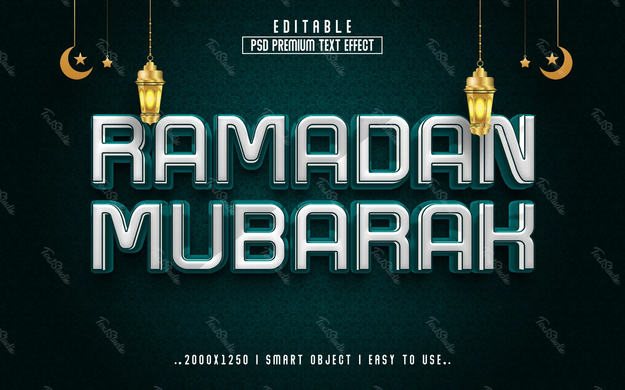 Ramadan mubarak oosterse nacht tekst effect