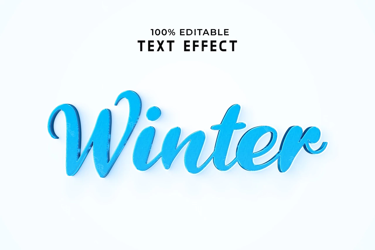Efeito de texto de inverno