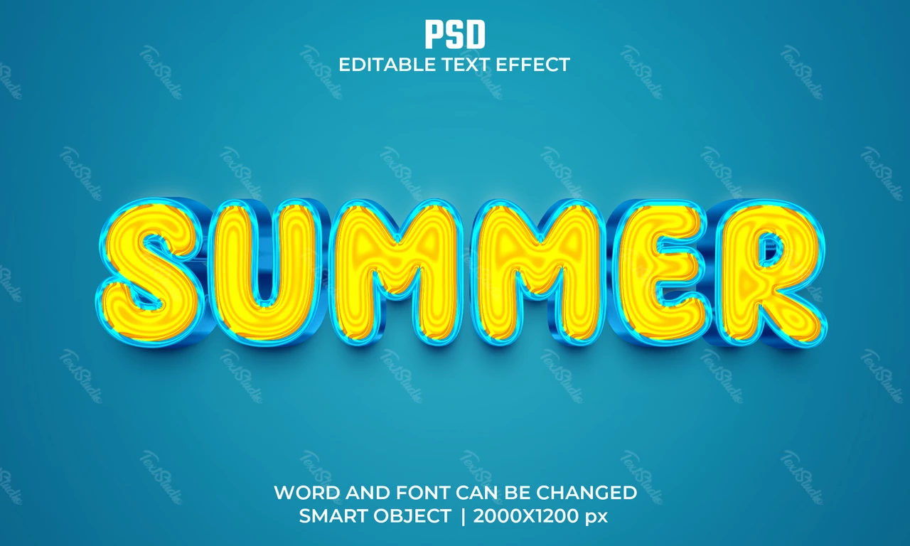 Metallic Summer Text Effect