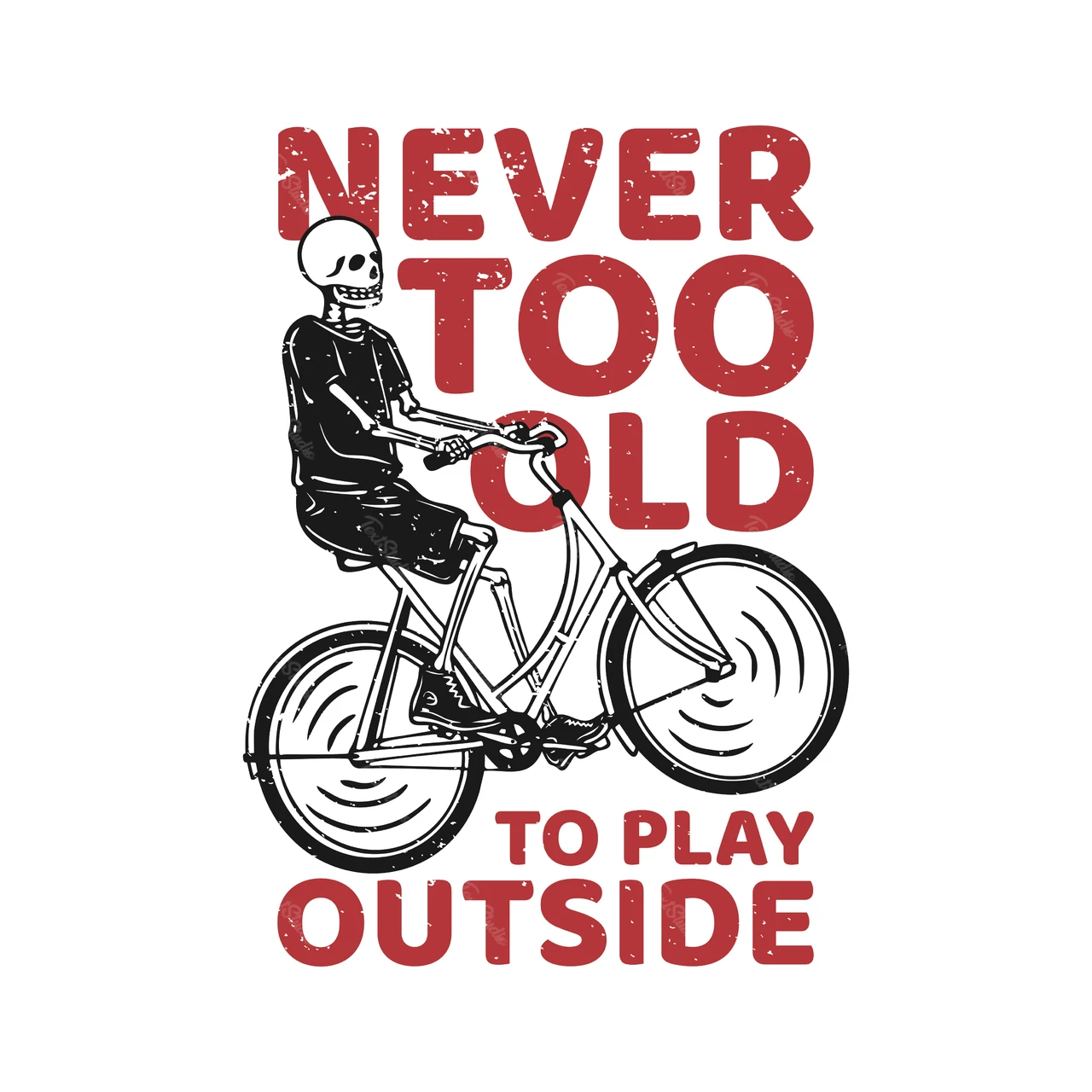 Ilustración de bicicleta esqueleto vintage