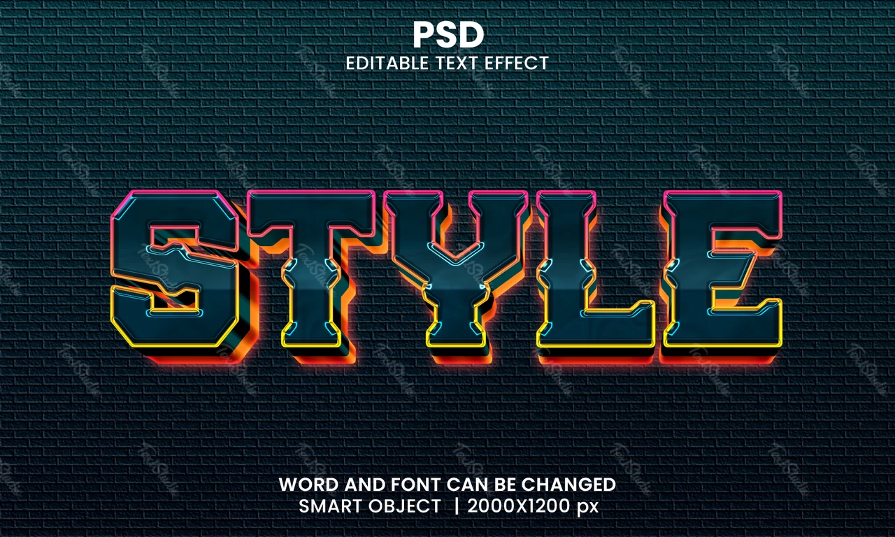 Dark Western Style 3D Text Effect