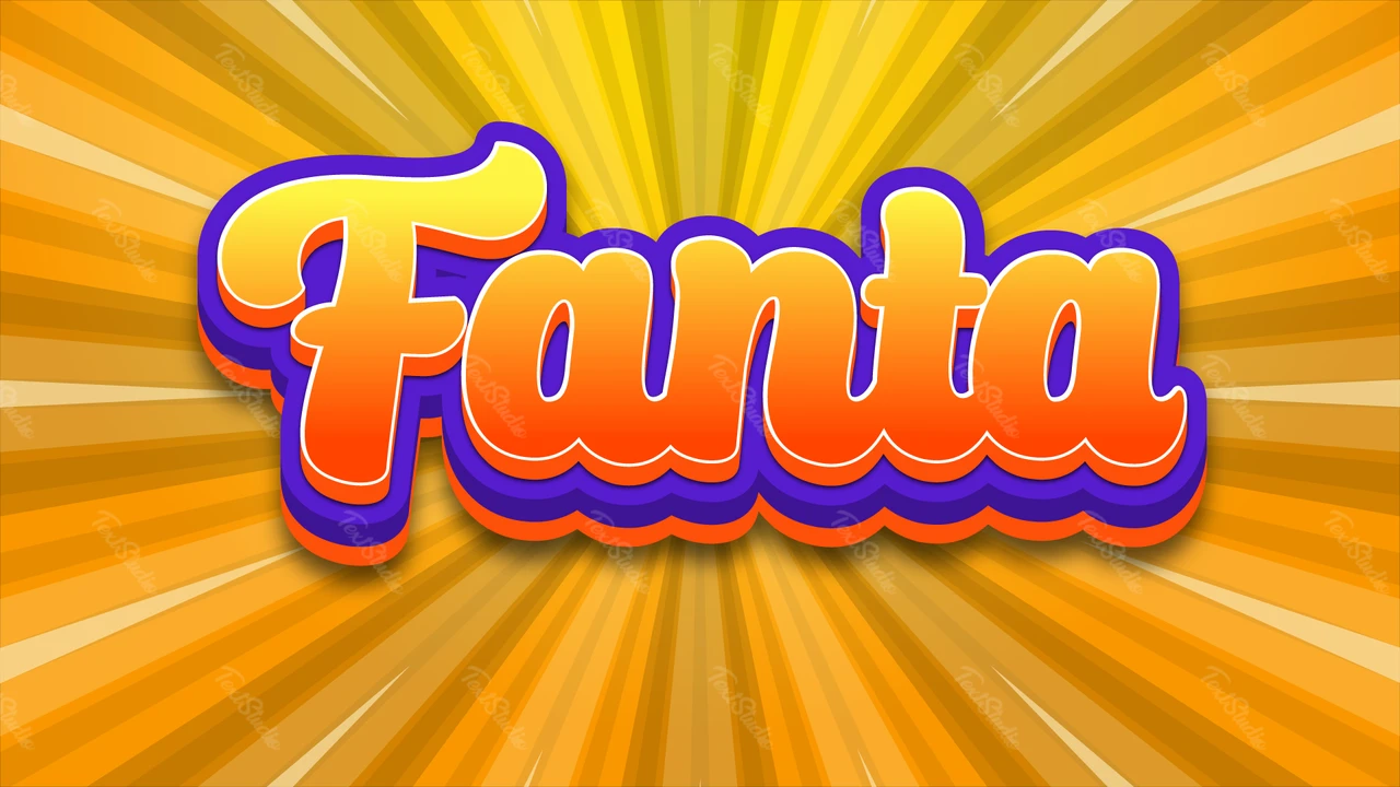 Efeito de texto Fanta