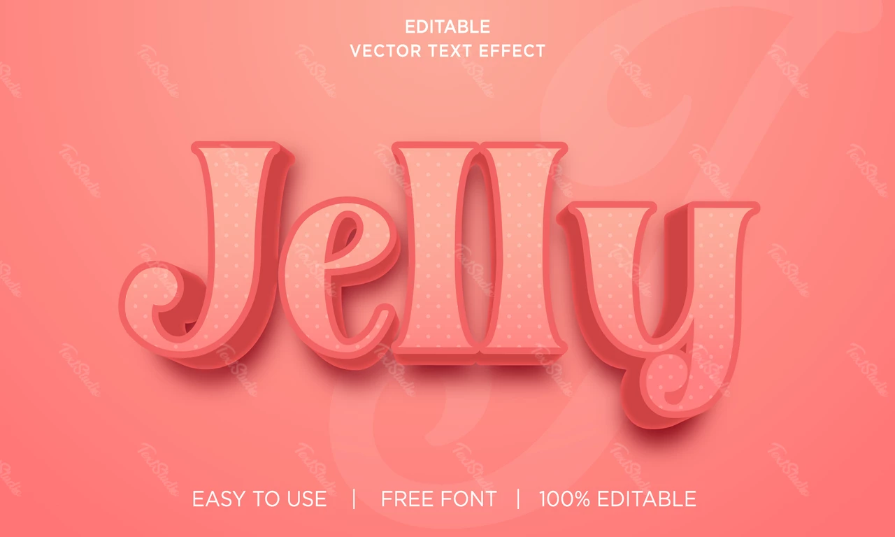 Jelly 3d teksteffect