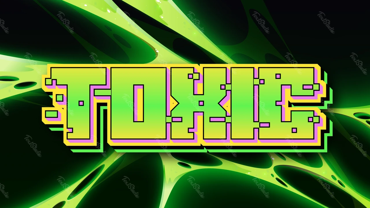 Estilo de texto verde tóxico