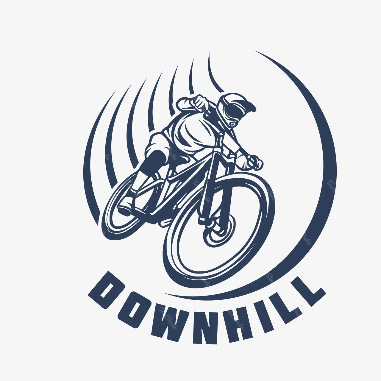 Logo vintage pour le VTT de descente