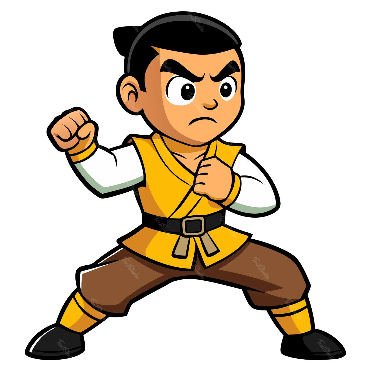 漫画の武道のキャラクターのイラスト