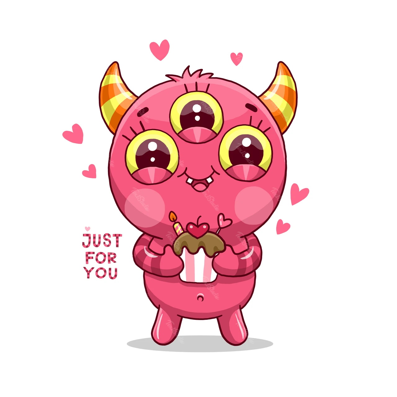 Cute Kawaii Style Monster Illustration