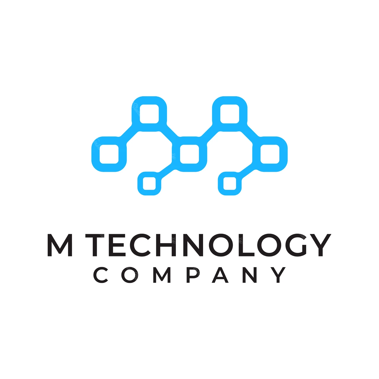 Modern Tech Logo with Geometric Elements