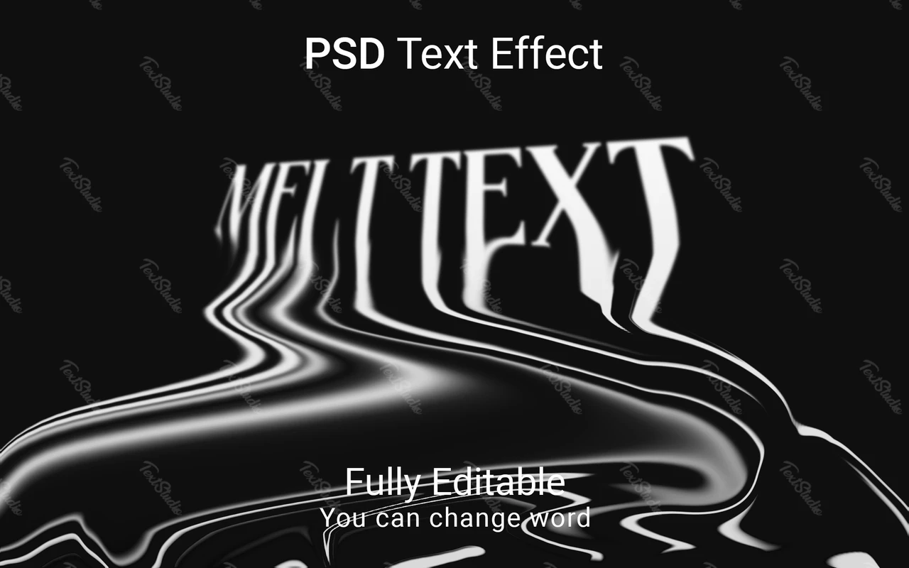 Lettertype-effect smeltende tekst