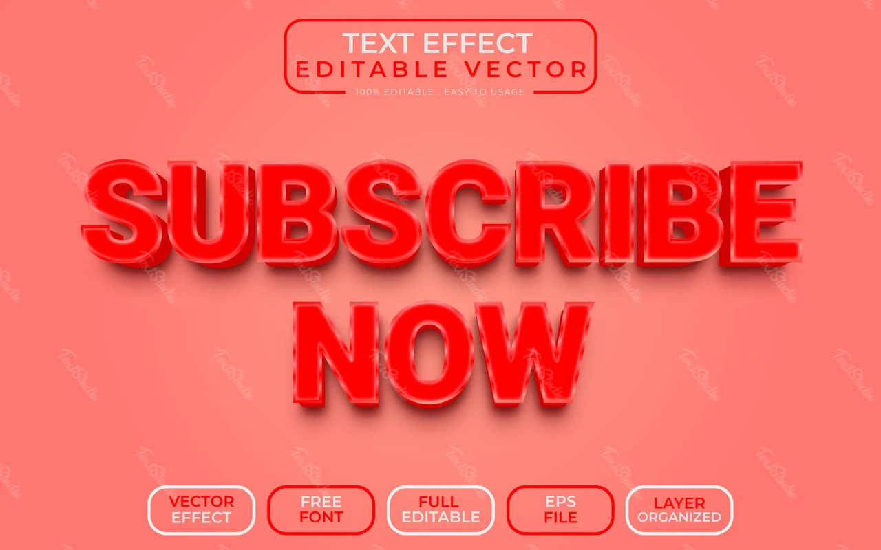 Effet de texte pour s'abonner