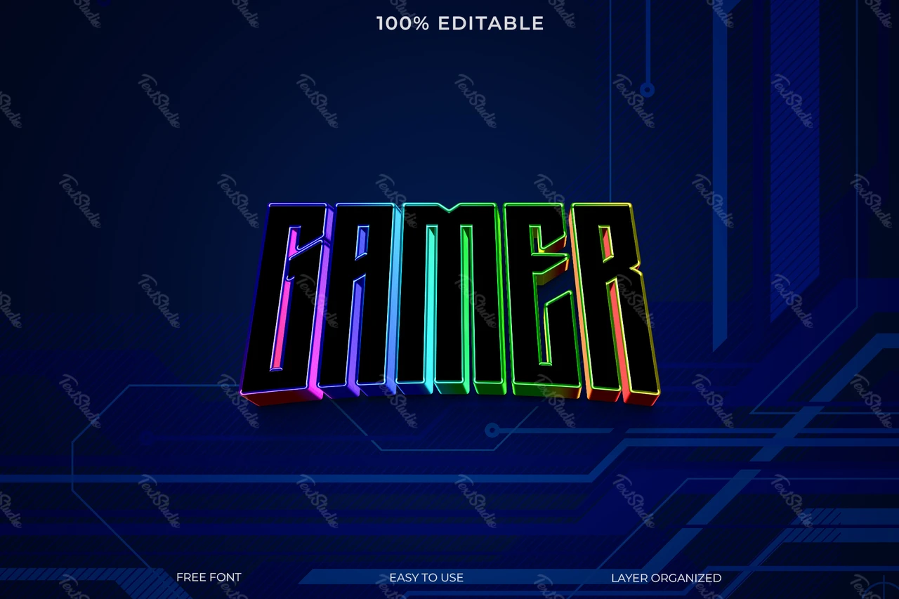 Gamer Text Style Effect