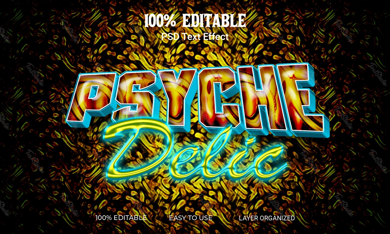 Psychedelic 3D Text Effect