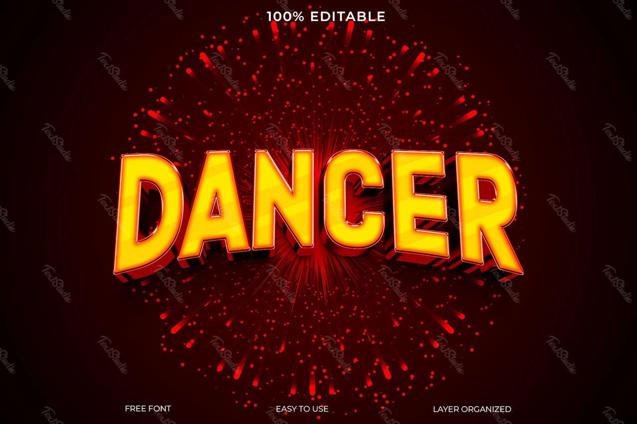 Efeito de estilo de texto Dancer