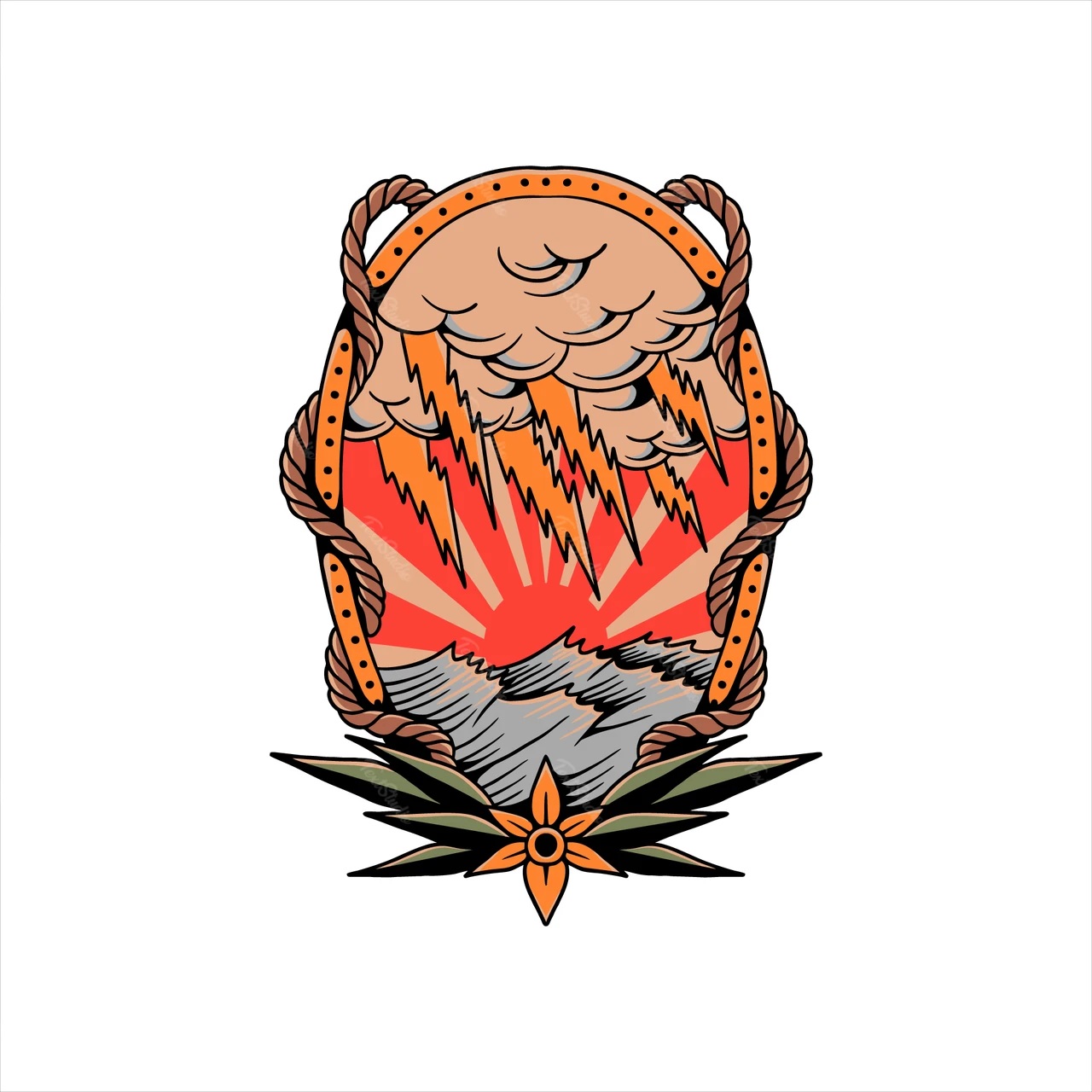 Stormy Landscape Emblem