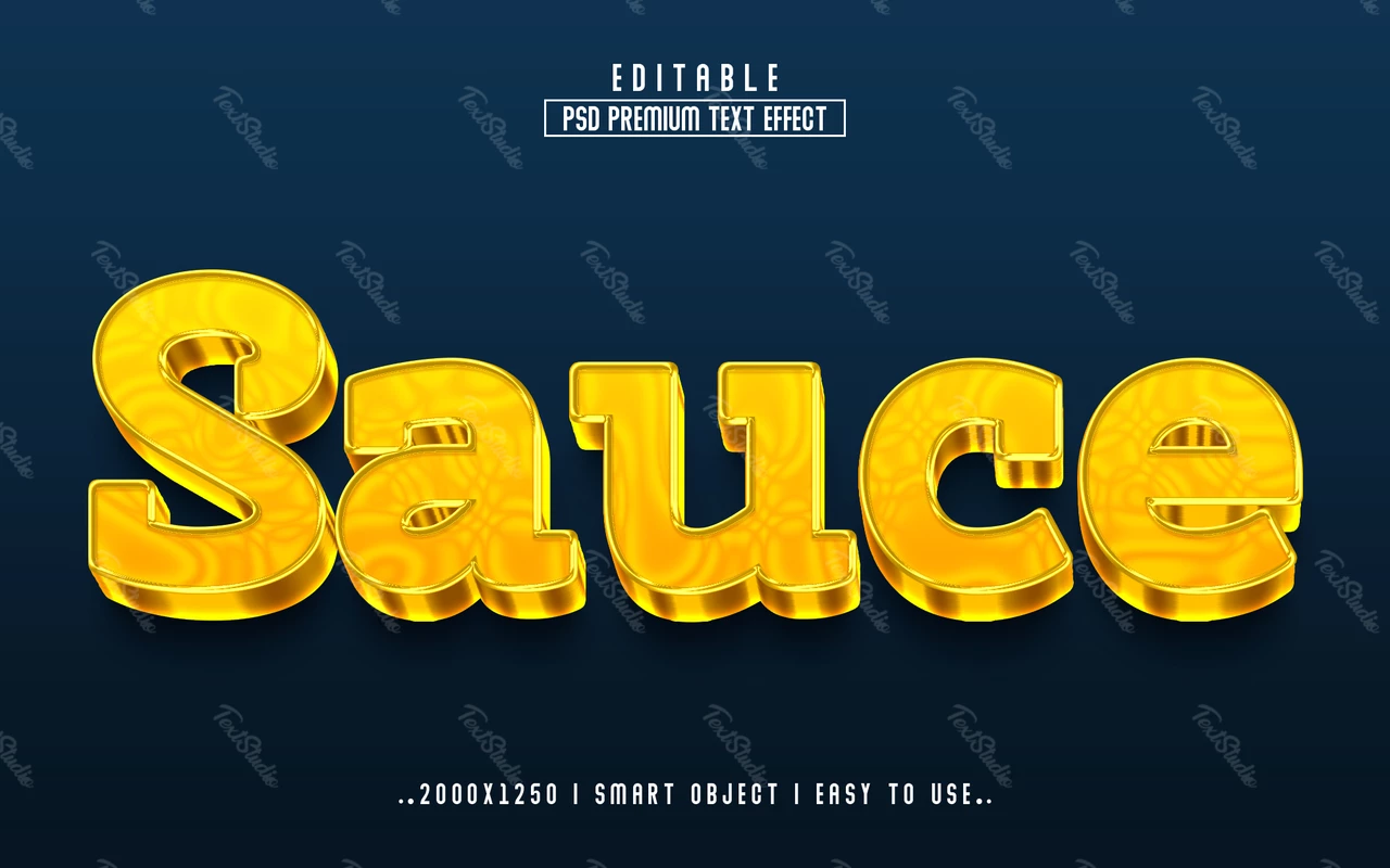 Efecto de texto 3d dorado