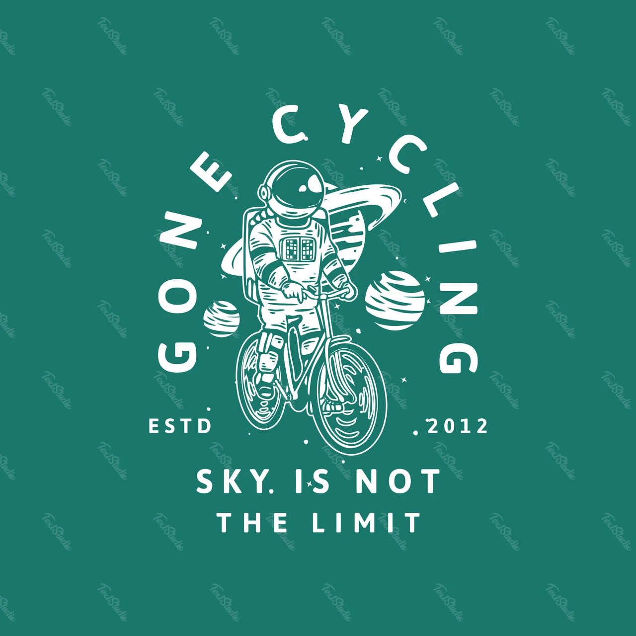 ヴィンテージのスペース・サイクリングのイラスト