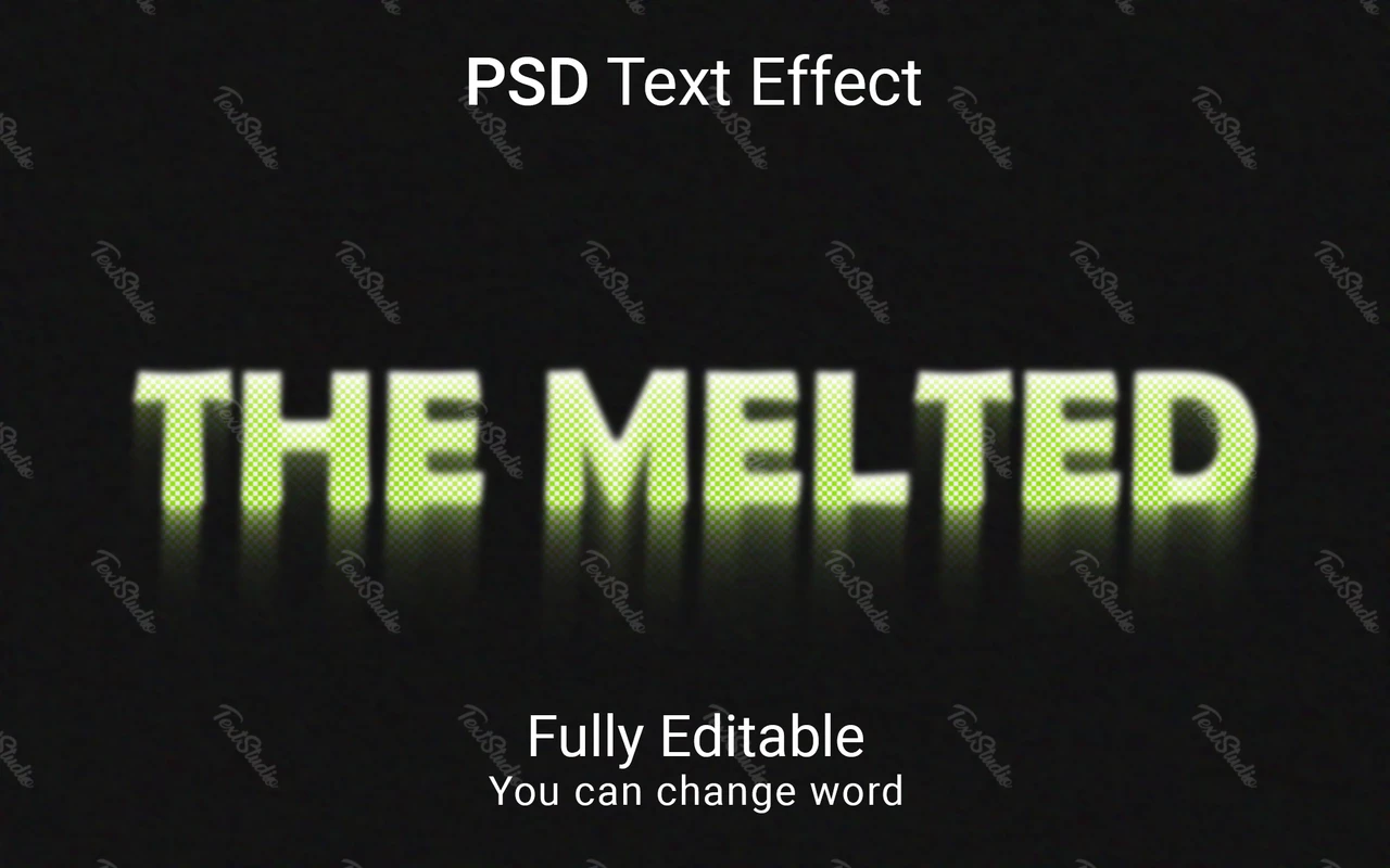 Het gesmolten letterstijleffect