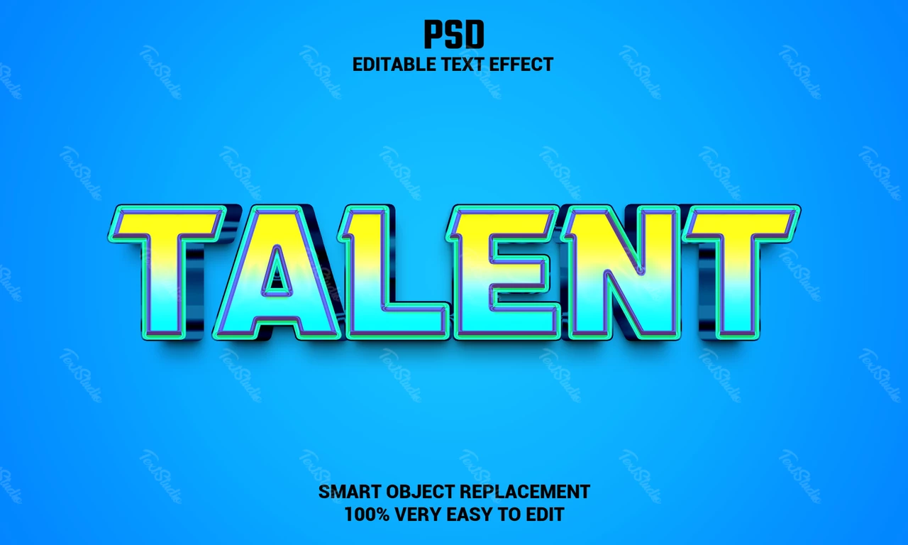 Talent teksteffect