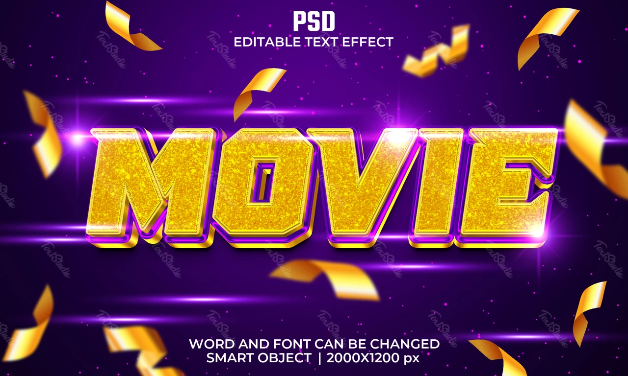 Efecto de texto de película