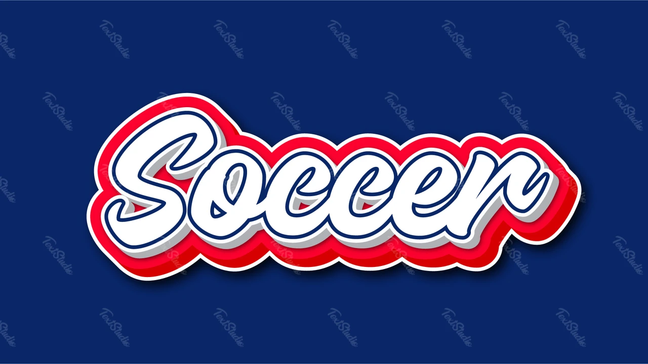 Bold Soccer Layered Text Effect