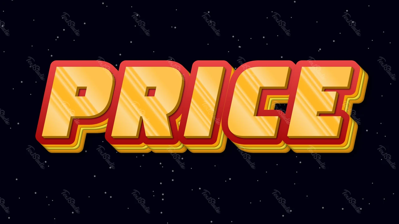 Price Yellow Text Effect