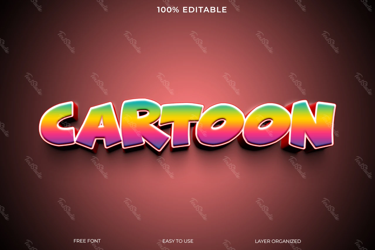 Effetto stile cartone animato per il testo