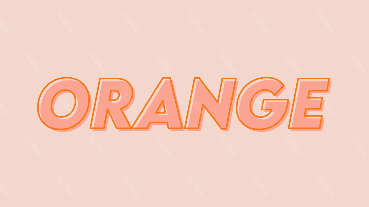 Orangefarbener Texteffekt