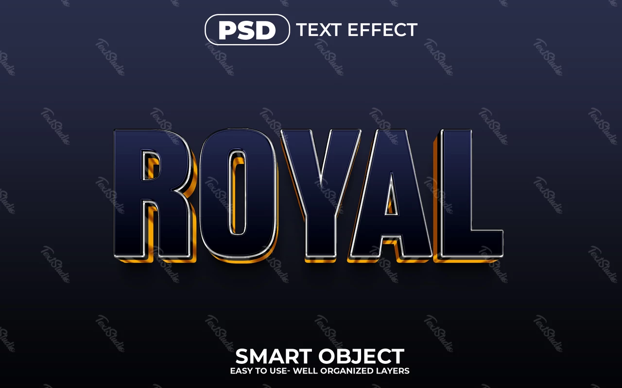 Effet de texte royal foncé