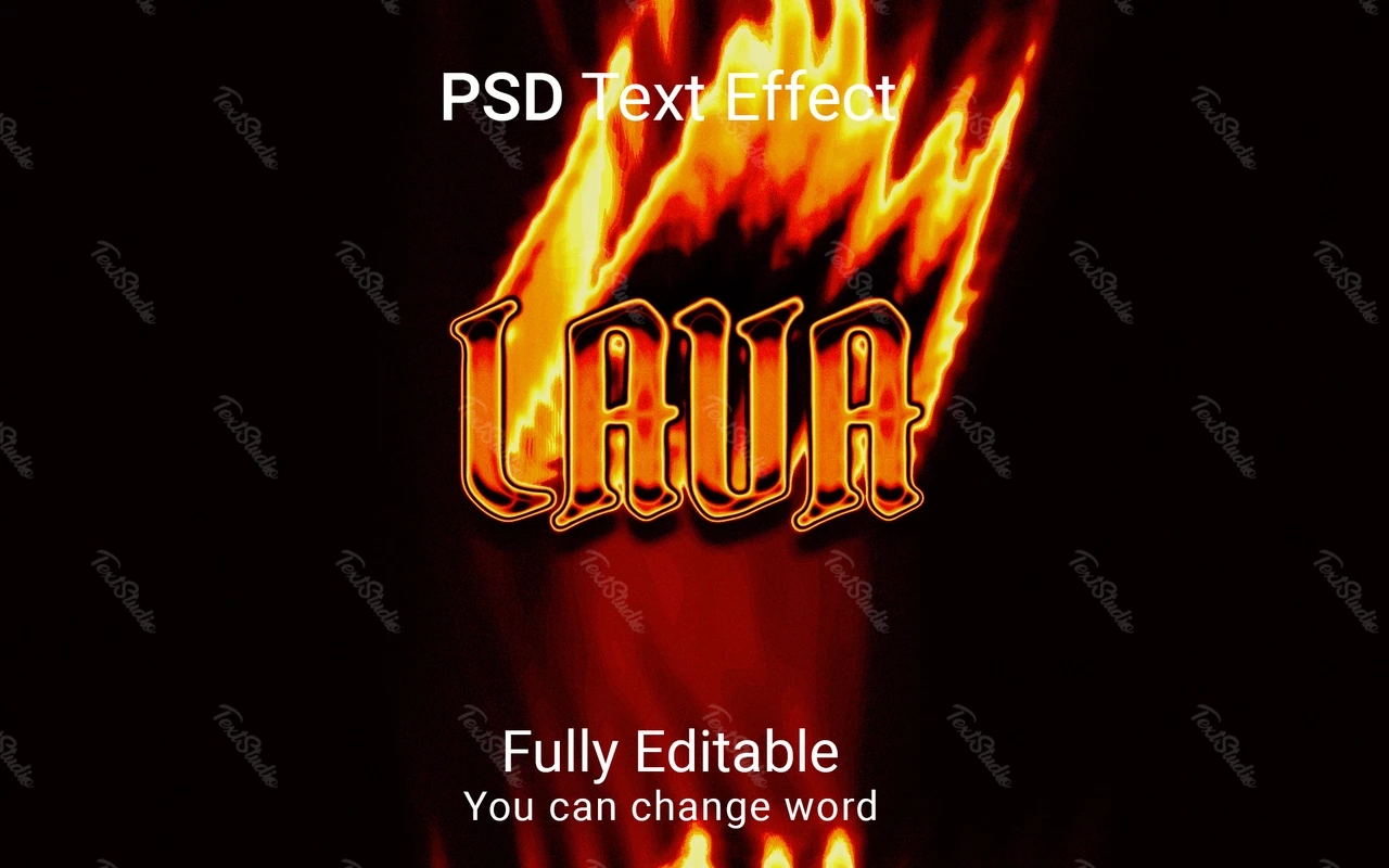 Effet de style de la police Lava