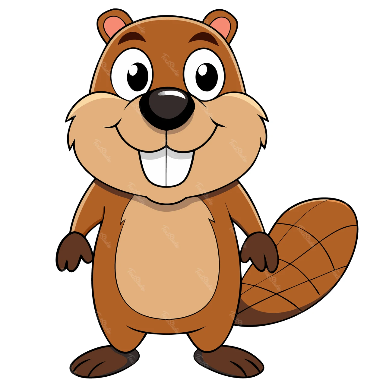 Cartoon Biber Charakter Illustration