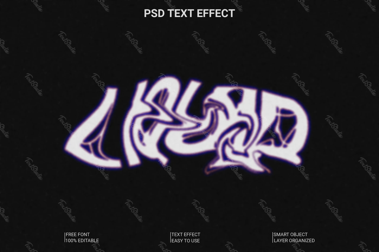 Liquid Text Style Effect